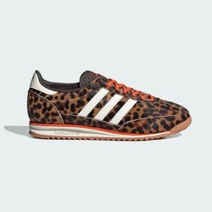 adidas Leopard Print Sneakers with Orange Accents